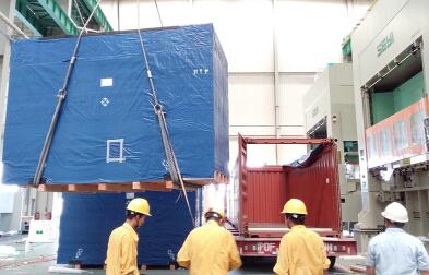 上海港-青島港臺 搬遷四臺沖床的服務案例